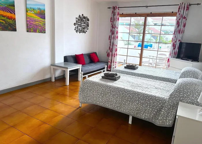 Garden City Costa Adeje Sunny Studio Balcony Heated Pool Close To Beach Appartement *